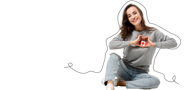 Woman making heart symbol with hands